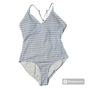 Vigoss Striped Blue/White One-Piece Swimsuit